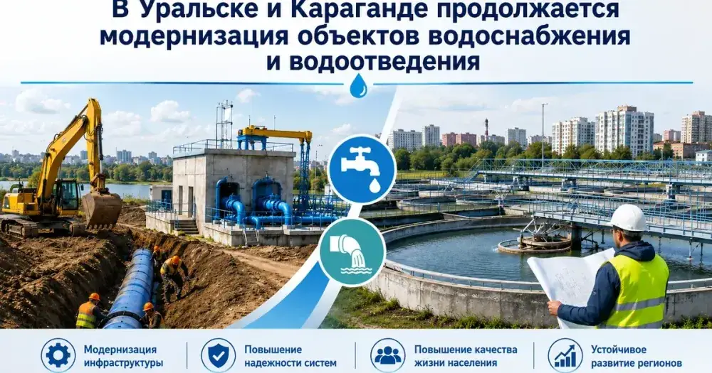 Water Supply and Sewerage Systems Undergoing Upgrades in Oral and Karaganda