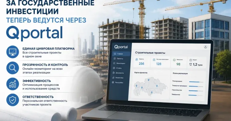 Строительные проекты за государственные инвестиции теперь ведутся через Qportal - МПС РК