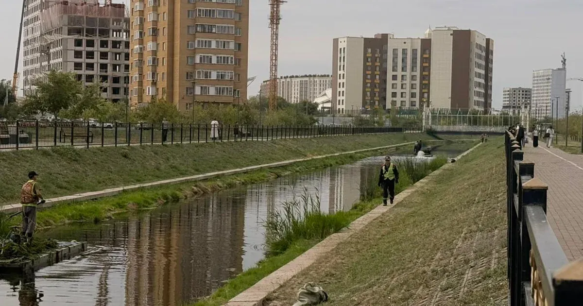 В Астане ведутся работы по очистке реки Сарыбулак в рамках акции «Таза Қазақстан»